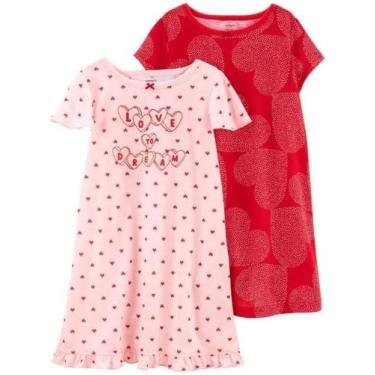Imagem de Kit 2 Vestidos Pijama Infantil 6-7 CARTER'S