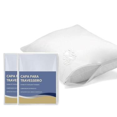 Imagem de Kit 2 Capas Impermeável Com Zíper Para Travesseiro - Ortobom