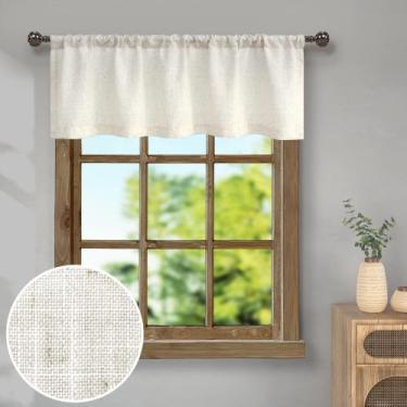 Imagem de Janela Pitalk, linho natural, semitransparente, 45x46cm, creme