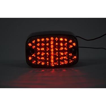 Imagem de Topzone Lighting Lanterna traseira de LED para motocicleta com lente fumê com indicadores de luz de seta integrados para Yamaha 85-07 Vmax Virago 81-96 700/750 86-07 100 95-07 1100