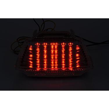 Imagem de Topzone Lighting Clear lente motocicleta LED faróis traseiros para luz traseira de travão com integrado Turn Signal Lamp indicadores para Kawasaki 2011-2015 ZX10R