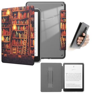 Imagem de Yzlvigrous Capa para Kindle Paperwhite Signature Edition 12ª Geração 2024 (SA569P), Capa de 7 Polegadas com Sistema de Hibernação/Fechamento Magnético, Parte Traseira Transparente