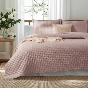 Imagem de Conjunto de colcha Bedsure King Ultra Soft Dusty Rose