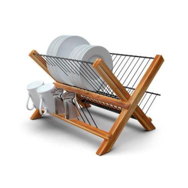 Imagem de Escorredor De Madeira Teca Dobrável - Stolf