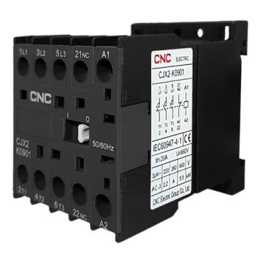 Imagem de Mini Contator Modelo Cjx2-K 0901 24V 1Nf 9A - Cnc
