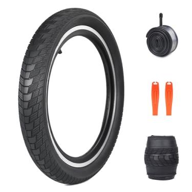 Imagem de MEGHNA Conjunto de pneus de bicicleta infantil 50.8 cm BMX 50.8 cm x 6.1 cm (60-406) Pneu de substituição dobrável antiderrapante para todos os terrenos para bicicleta Cruiser Bike Mountain Bike