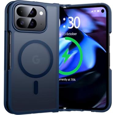 Imagem de FNDMIL Capa magnética NO.1 para Google Pixel 10 Pro Fold compatível com MagSafe [teste de queda de grau militar] [Fosco translúcido][Antiimpressão digital] Amortecedor de silicone macio para Google 10