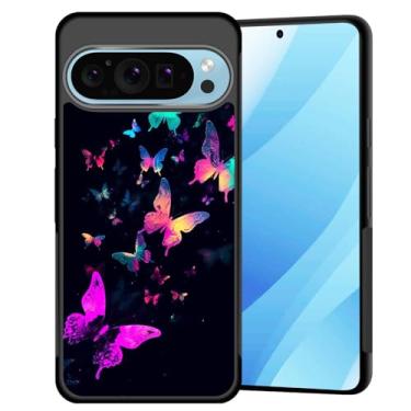 Imagem de BFUKVOU Capa para Pixel 10 Pro XL, capa rígida de policarbonato + TPU macio, antiderrapante, ultrafina, à prova de choque, para Google Pixel 10 Pro XL 6,8 polegadas 2025, Galaxy Butterfly