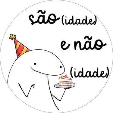 Imagem de Painel de Lona Redondo Aniversário Bento Flork Idade Personalizável - 