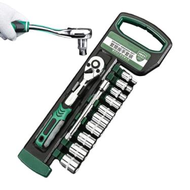 Imagem de Rrlihjgu Jogo de Chave de Catraca, 12 Peças Com Acionamento de 72 Dentes, Chave de Fenda Reversível para Carro Veículo Caminhão Eletrodoméstico Máquina Bicicleta Móveis Hobby