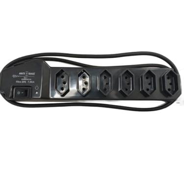 Imagem de Filtro de Linha com DPS 7,5 kA 100-240Vca Preto 1,2M