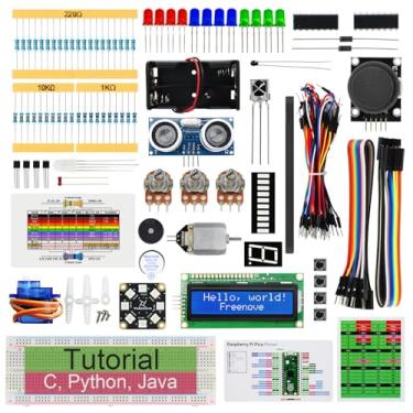 Imagem de Freenove Super Starter Kit para Raspberry Pi Pico (não incluído) (compatível com Arduino IDE), tutorial detalhado de 513 páginas, 175 itens, 87 projetos, código Python C Java