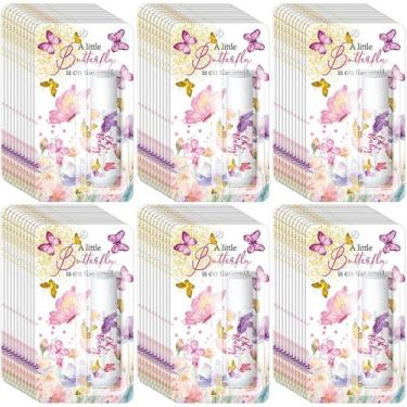 Imagem de Protetores labiais Sacubee Butterfly Baby Shower Games, pacote com 30