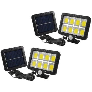 Imagem de Kit 2 Luminárias Refletor Solar Parede 120 Cob Sensor Presença Sepa Pr