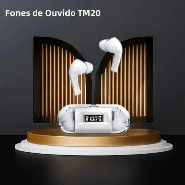 Imagem de Fones De Ouvido Bluetooth TWS TM20 5.3 À Prova d'Água Com Cancelamento