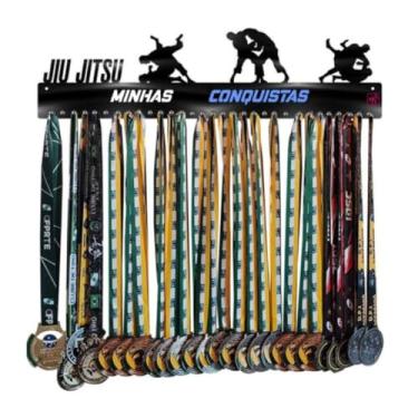 Imagem de Porta Medalhas Jiu Jitsu Masculino 61cm Comprimento