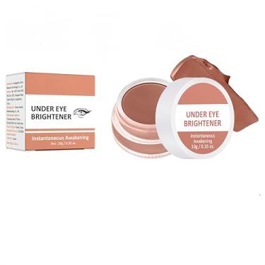 Imagem de Melemando 4 cores iluminador sob os olhos, oculta e ilumina olheiras, nutritivo à prova d'água sob os olhos corretivo de cor pêssego corretor de maquiagem (03 caramelo dourado)