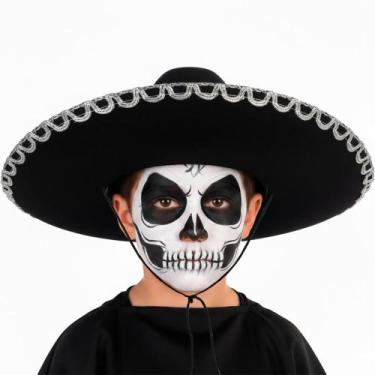 Imagem de Chapeu Mexicano Gigante Sombreiro pra Criança de Halloween Festa Carna
