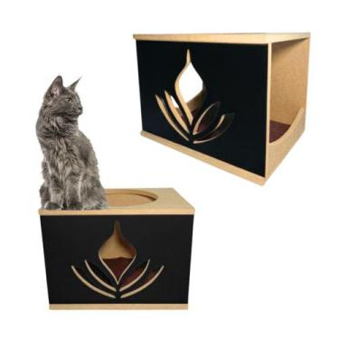 Imagem de Nicho Para Gato Flor de Lotus Resistente Montado com Carpete Antiderra