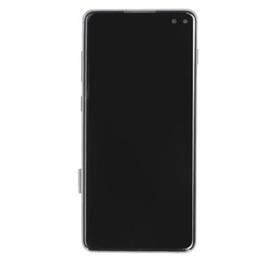 Imagem de aqxreight Tela Tela TFT para S10 Plus Solução Substituição Touch Display Digitalizador As Peças de Reparo de Montagem Com Quadro de Ouro Rosa (Preto)