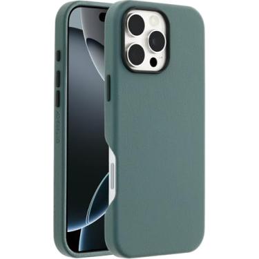 Imagem de OtterBox Capa de couro cacto para Apple iPhone 16 Pro Max Symmetry Series - embalagem não varejista (verde escova)