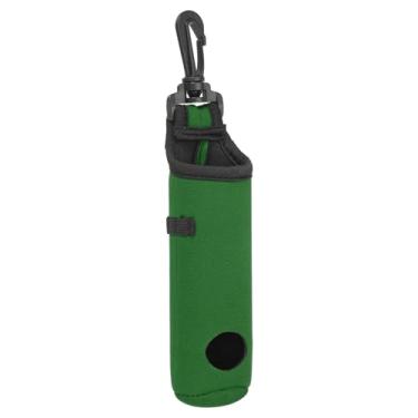Imagem de PATIKIL Bolsa de transporte de bola de golfe, 1 peça de suporte de camiseta de golfe portátil de neoprene suporte de bola de golfe com clipe para homens e mulheres armazenamento de presentes, verde