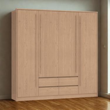 Imagem de Guarda Roupa Casal 4 Portas 4 Gavetas Astor Móveis Castro - Angelin