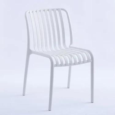 Imagem de Kit 4 Cadeira Sem Braço Milão Cozinha Moderna Confortável (Branca)