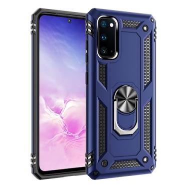 Imagem de SORAKA Capa para Samsung Galaxy S20 com suporte para anel Capa Slim Fit de TPU macio Capa Samsung Galaxy S20 5G com placa de metal para suporte magnético de telefone para carro