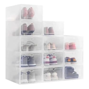 Imagem de Kit 10 Caixas Organizadora Sapateira Transparente para Guardar Sapato Tênis
