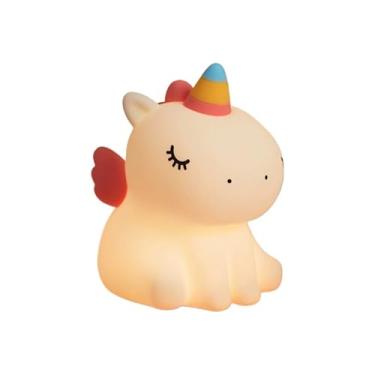 Imagem de Luminária de Unicórnio Silicone Mesa Lâmpada Noturna Abajur Fofo Sensor Toque Touch Led de Bichinhos(Unicórnio(B))