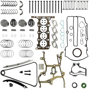 Imagem de Kit de corrente de distribuição Rolamento de motor Anéis de pistão Parafusos de cabeça aptos para Chevy Cruze Sonic Trax Cruze Limited Buick Encore 1.4L 2011-2016 TS0981 JV5088 90542531 55568531