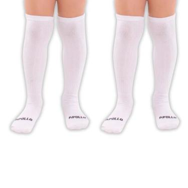 Imagem de Kit 2 Pares Meião Futebol Infantil e Juvenil Cores Sortidas - Apollo, 