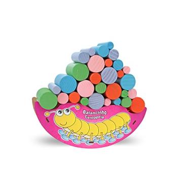 Imagem de Carlu Brinquedos - Balancinho Centopéia Jogo de Construção, 3+ Anos, Multicolorido, 1652