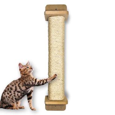 Imagem de Arranhador de Parede Para Gatos Poste 80cm SISAL 8MM REFORÇADO Arranha