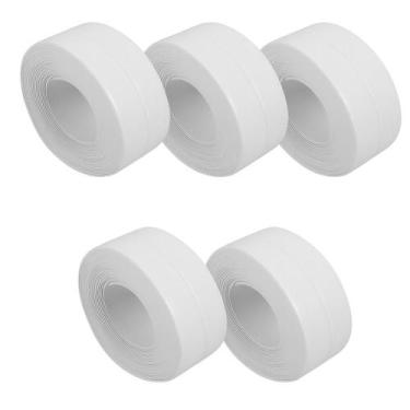 Imagem de KIt 5 fitas Vedação Impermeável Adesiva Calafetagem Rejunte PVC para P