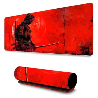 Imagem de Mouse Pad Gamer Profissional Confortável Antiderrapante Escritório e Games 90x40cm Diversas Estampas Samurais (Samurai | 6)
