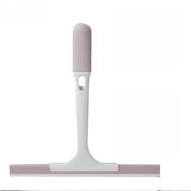 Imagem de Rodo Mágico 2 em 1 Vassoura Mágica Rodo Tira Pelo Limpa Vidro Silicone Secos e Molhados Uso Duplo(Rosa)