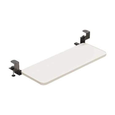 Imagem de YWJLQH Prateleira extensível para mesa, bandeja extensível para mesa, fácil instalação, bandeja para teclado que economiza espaço, 40cm X 20cm X 1.2cm