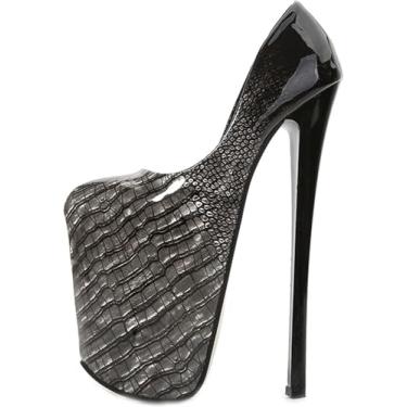 Imagem de Sandálias De Plataforma Femininas De 22 Cm Sexy Stripper Salto Alto Sandálias De Salto Agulha Para Vestido De Noiva De Festa De Pole Dance, Silver, 46 EU