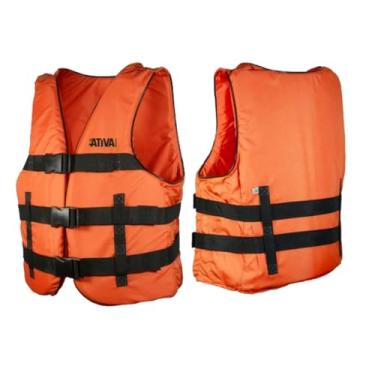 Imagem de Colete Salva Vidas Jaleco Básico Classe Iv Laranja Unissex - Adultos e Crianças até 140Kg Ativa