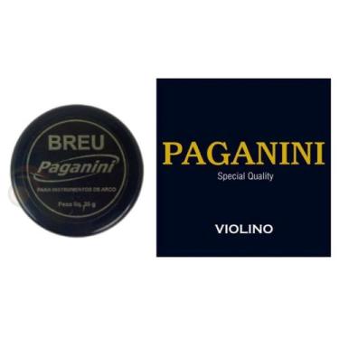 Imagem de Breu Dark Violino Arco Paganini + Corda Para Violino PE950