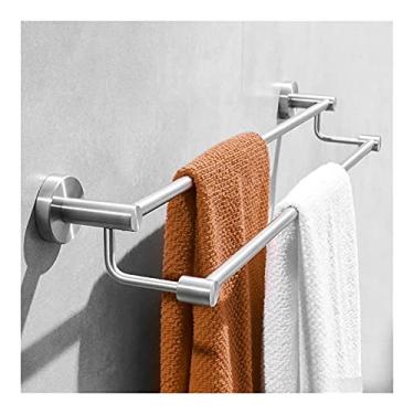 Imagem de Toalheiros, Toalheiro Toalheiro Toalheiro Duplo Toalheiro Aço Inoxidável Escovado Suporte de Toalha de Chuveiro Suporte de Mão Montado na Parede Toalheiro de Banheiro Armazenamento Reg/50Cm/a