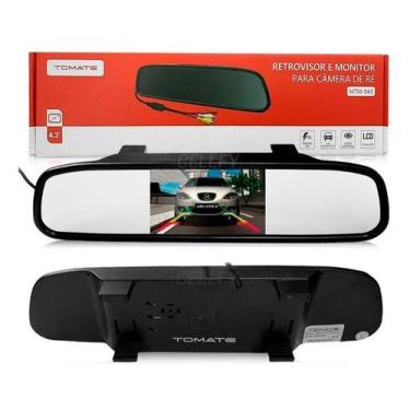 Imagem de Retrovisor e Monitor para Câmera de Ré Tomate MTM-043 - Segurança e Pr