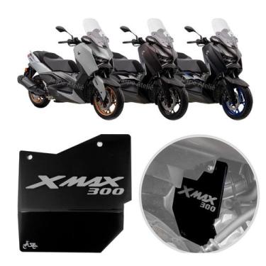 Imagem de Protetor Motor Scooter Acrílico Yamaha Xmax 300 - Jaspe Ateliê, Preto