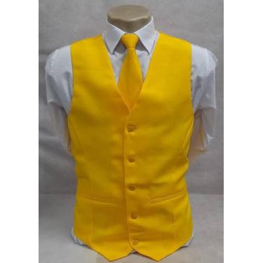 Imagem de Colete Social Adulto - Amarelo Claro Fosco em Oxford - COD: LM913 - Im