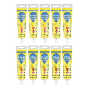 Imagem de Kit 10 Fixtudo Bisnaga Branco 70g Quartzolit