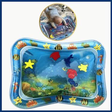 Imagem de Tapete Infantil Bebê Inflável Água Atividades Sensorial Almofada Menin