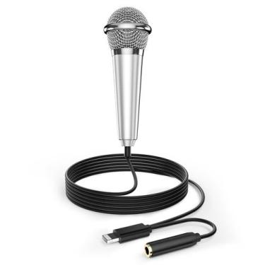 Imagem de Mini microfone de voz PoP para iPhone, iPad, gravação ASMR, prata - Po