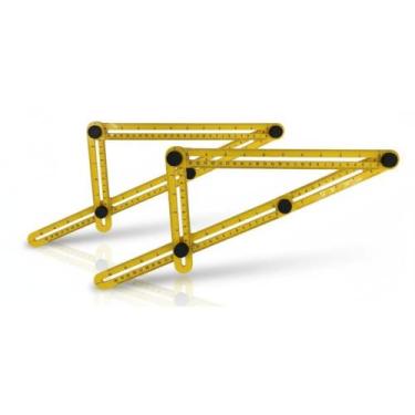 Imagem de Kit 2 Réguas Esquadro Multi Ângulo Medidor 5213 Titanium, UNIC, UNIC